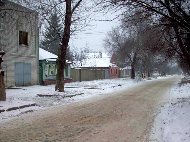 Улица Краснопоселковая зимой