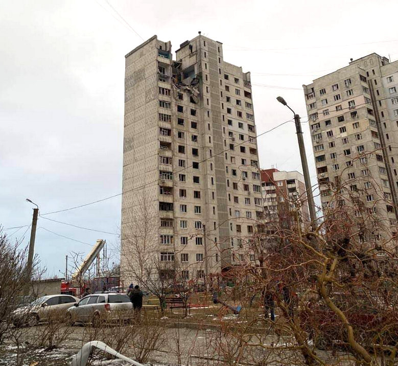 Повреждения жилых домов в Харькове, Украина 2022