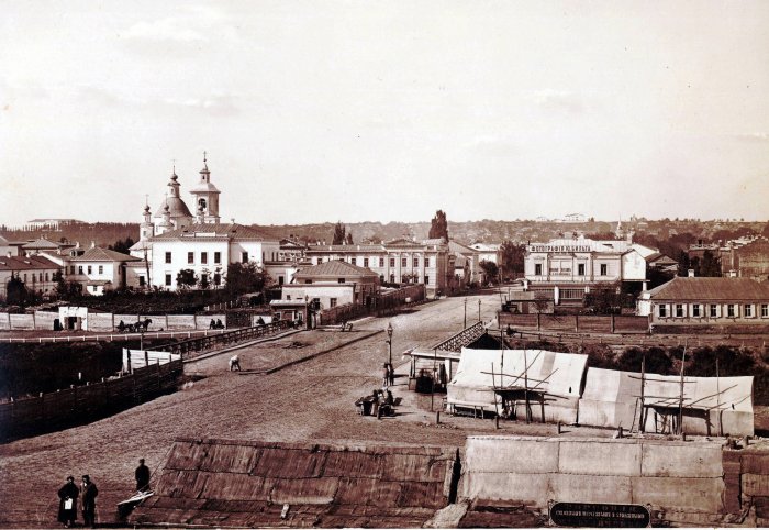 Харьков, 1879 г. Вид на Лопанский мост, Полтавский Шлях