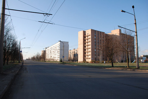 Улица Роганская и общижитие