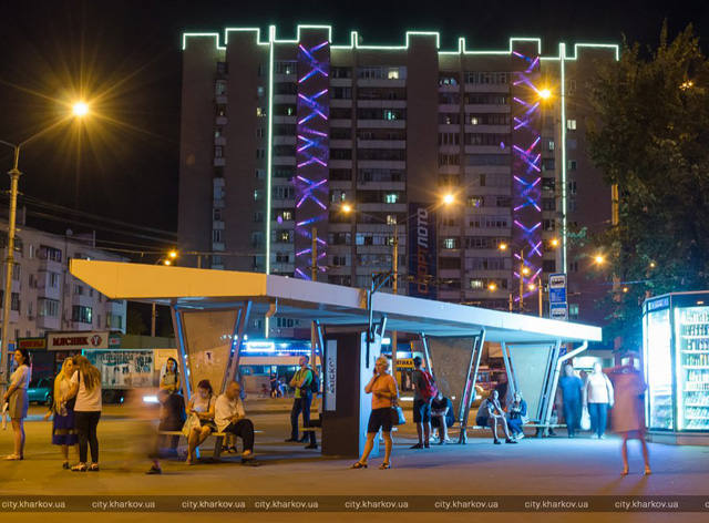 Подсветка зданий в Харькове